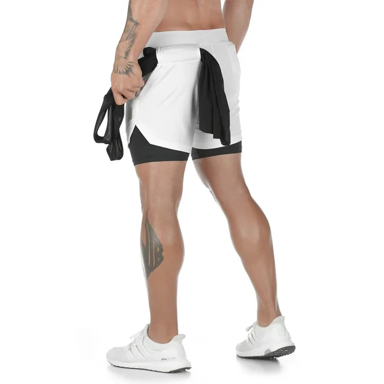 Men's Camo 2-in-1 Running Shorts